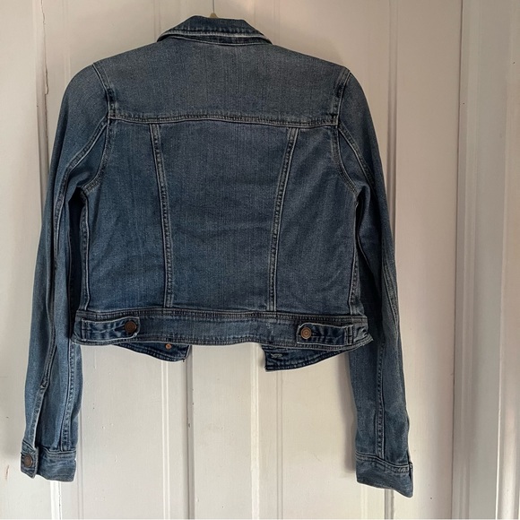 American Eagle Outfitters women's denim jacket size small petite - cropped fit - Picture 2 of 4